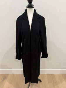 NAADAM Wool CASHMERE CARDIGAN Coat SWEATER LONG BLACK POCKETS - Picture 1 of 12