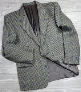 LUBIAM Ermenegildo Zegna Pure Wool 52R Brown Houndstooth Sport Coat Jacket Italy - Picture 1 of 19