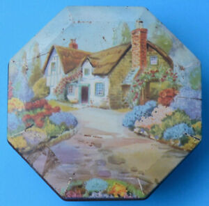 Vintage tin EMBASSY TOFFEES - country cottage - G J COLES