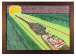 Mid Rats Limited Edition Color Lithograph on BFK Rives by Red Grooms 14/88 - Picture 1 of 1