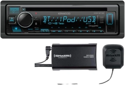 KENWOOD KDC-BT35 CD Car Stereo w/ Bluetooth, USB , Alexa, + SIRIUS-XM SXV300V1