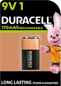 Batteria Ricaricabile 9V DURACELL 6HR61 DC1604 170mAh Nimh Transistor 9V1 Nuovo - Foto 1 di 1