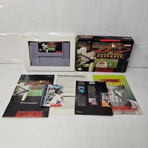 Ken Griffey Jr Major League Baseball (Super Nintendo, 1991) Game Box Manual Card