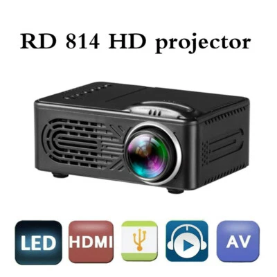 Mini LED Projector RD 814 HD Multi-Interface USB AV TF House Media Player - Image 1 of 4