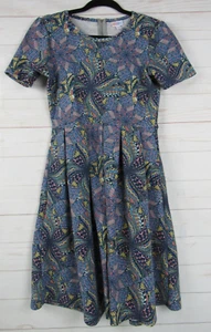 LuLaRoe Amelia Women's Short Sleeve Multicolor Fit & Flare Dress M - Picture 1 of 3