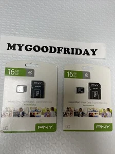 BRAND NEW PNY Professional 2X 16GB MicroSDHC Card - OEM - P-SDU16G4-GE - Picture 1 of 4