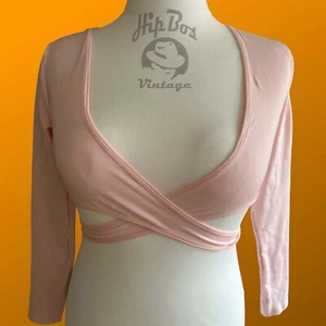 Urban Outfitters iets frans Womens Sport Crop Top Casual Crop Top Pink Size L - Picture 1 of 7
