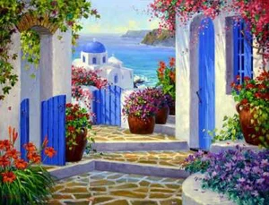 Mediterranean Accent & Decor Tile Mikki Senkarik Art MSA203AT - Picture 1 of 3