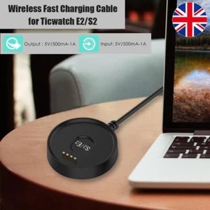 100cm USB Smart Watch Fast Charger Cradle Charging Dock Cable for Ticwatch E2/S2 - Zdjęcie 1 z 8