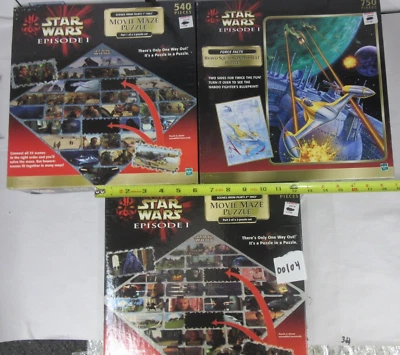 Lot of Star Wars Episode 1 Puzzles Movie Maze Part 1 &2 + Bravo Squadron Assault - Image 1 of 4