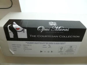 1 OPUS MURAS TIFFANY RED BROCADE COURTESAN  WALLPAPER HANDBAGS HAIRDRESSER NAILS - Picture 1 of 11