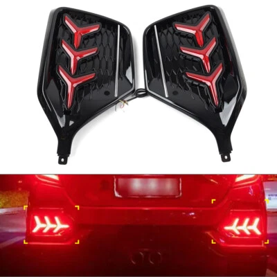 Fish Bone Rear Bumper Brake Signal Light For Honda Civic Hatchback 2017-2021 - Image 1 of 4