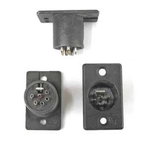 DREI NOS Neutrik NC6MD-1 schwarz 6-Pin Stecker XLR Panel Mount Stecker. CL - Bild 1 von 1
