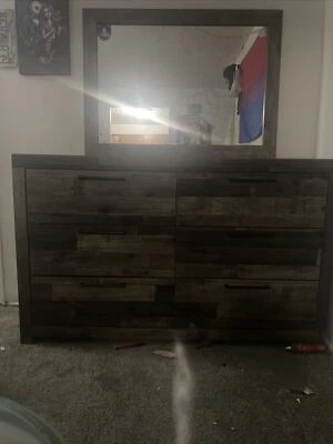 Незаконченный фермерский дом 6 ящиков комод с зеркалом /современный/коттедж/городской/дерево - Изображение 1 из 4