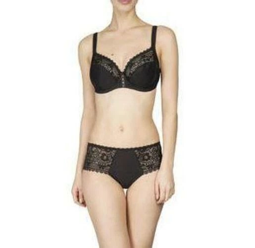 Maison Lejaby Elixir Reggiseno Donna Hanae Nero Pizzo Ferretto Non Imbottito, 32F - Immagine 1 di 2