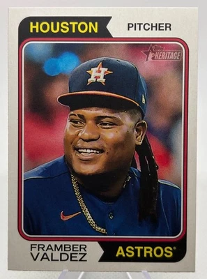 2023 Topps Heritage - Framber Valdez #101 Houston Astros - Image 1 of 2