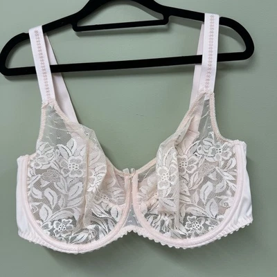 Prima Donna Divine Seamless Lace Balconette Underwire Pink Bra 42E - Image 1 of 4