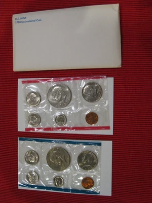 1978 US Mint UNC Coin P&D Set, Original Envelope - Image 1 of 4