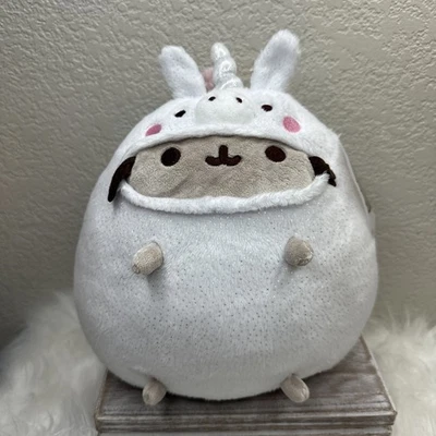Pusheen White Unicorn Costume Plush 10" Claire's Exclusive Rare Pusheenicorn - Image 1 of 4