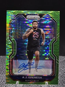 2020 Panini Prizm - Rookie A.J. Epenesa #313 Neon Green Pulsar Prizm Autographs - Picture 1 of 2