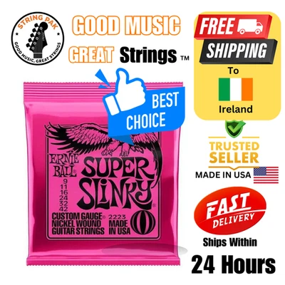 Ernie Ball  Super Slinky 9-42 Electric Guitar Strings Value Pack - Image 1 of 4