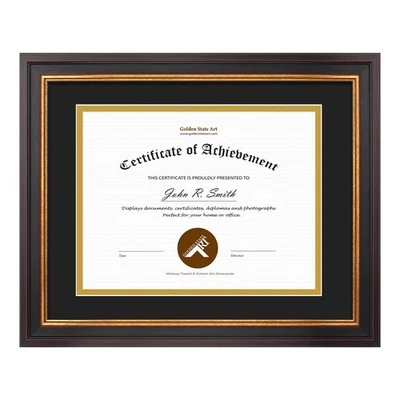 , marco de 11x14 para diploma / certificado de 8.5x11, perchas de diente de sierra para montaje en pared... Foto 1 de 4