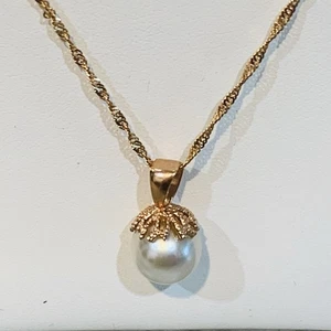 Pearl Factory 14K Rotgold graue Akoya-Perlenkette AAA+ 1,92 g 16 Zoll SELTEN NEU IM KARTON - Bild 1 von 13