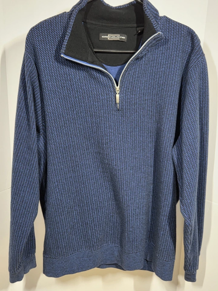 Suéter Carnoustie Golf 1/4 Cremallera Para Hombre XL Azul Pullover Algodón Pesado Exterior Foto 1 de 4