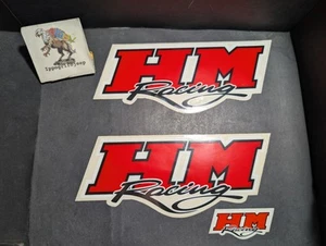 Set 2 adesivi HM Racing originali NUOVI collezione moto motociclismo - Foto 1 di 4