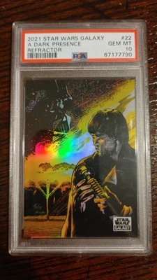 2021 Topps Chrome Star Wars Galaxy Refractor A Dark Presence #22 PSA 10 GEM MT - Image 1 of 2