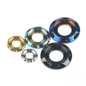 Titanium ti espaciador m5 m6 m8 m10 junta moto lavadoras decorativas - Imagen 1 de 14