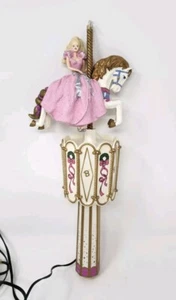 1997 Barbie Karussell Weihnachtsbaum Topper von Mr. Christmas Missing Star funktioniert  - Bild 1 von 13