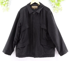 Timberland Men's Vintage Weathergear Waterproof Wool Blend Jacket Charcoal Sz L - Picture 1 of 11