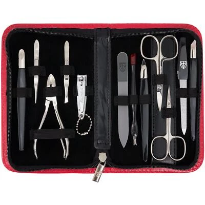 12 piece manicure pedicure grooming kit set for professional - Image 1 of 4