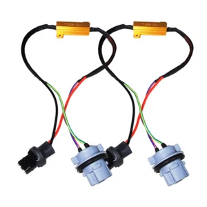 2pcs 7440 992 Hyper Flash Fix Resistor Wiring Harness for LED Turn Signal Lights - Picture 1 of 10