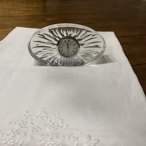 Waterford Crystal Small Oval Clock Signed 5.25" X 2.5" - Picture 1 of 4