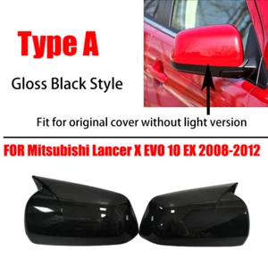 For Mitsubishi Lancer X 10 EX EVO 08-12 Side Door Rearview Mirror Cover Trim 2Pc - Picture 1 of 5