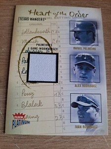 2003 Fleer Platinum Alex Rodriguez / Palmeiro / Ivan Heart of the Order 238/400