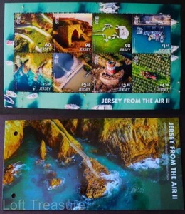 Jersey Stamps: "Jersey From The Air II" Presentation Pack MNH 8 Value S/S 2023 - Picture 1 of 5