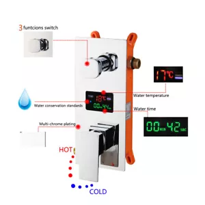 Grifo mezclador de ducha con 2 asas de baño de 3 vías grifo de control montado en la pared - Imagen 1 de 5