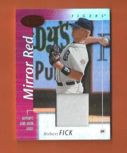 2002 JERSEY ROBERT FICK JUEGO CON ESPEJO CERTIFICADO LEAF #D 106/150 TIGRES - Imagen 1 de 2