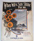 When Will the Sun Shine For Me Benny Davis & Abner Silver Music Sheets