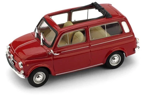 FIAT 500 GIARDINIERA 1960 ROSSA TETTO APERTO   Brumm R424-02 UPD - Immagine 1 di 1
