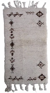 Alfombra anejo Marroquí Berber hecho a mano 69cm x 137cm 1970s - 1C820 - Picture 1 of 11