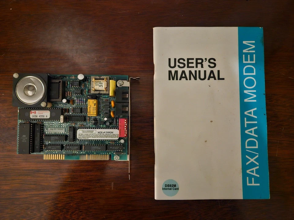 Dell 43154 ISA Internal 2400bd modem Digitan Systems DS92M w/ manual - Image 1 of 4