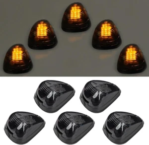 5Pcs Smoke Lens Amber LED Cab Roof Marker Lights for Ford Super Duty Trucks - Picture 1 of 10