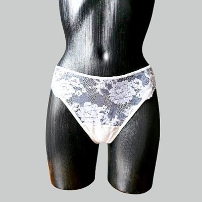 La Perla Malizia Exklusiver String Tanga Weiß Gr. 38 Spitze, Tüll * Luxus Neu - Bild 1 von 4