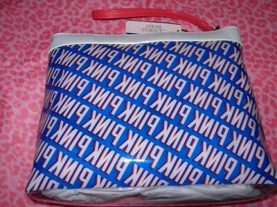 Bolso de Maquillaje Cosmético Victoria’s Secret ROSA Rojo Blanco Azul Americana Chill Belleza Foto 1 de 3
