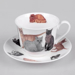 Taza Jumbo con platillo Cats Galore Roy Kirkham porcelana gato 297044 forma - Imagen 1 de 2