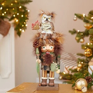 Kurt Adler Hollywood Nutcracker: The Woodsman with Owl Hat, HA0199 - Picture 1 of 8